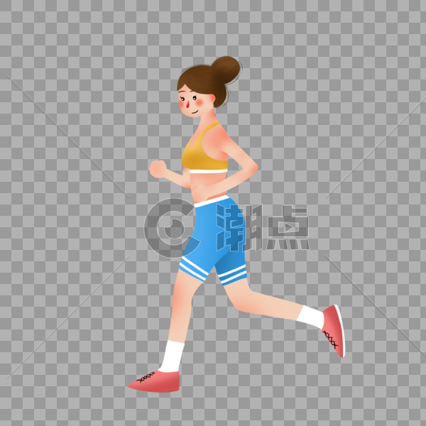 跑步健身的女孩图片素材免费下载
