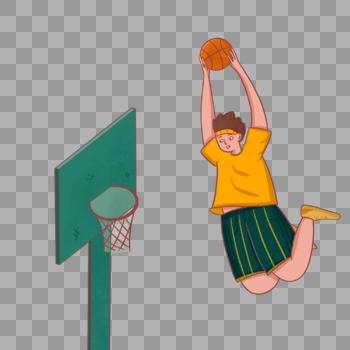 篮球运动员灌篮图片素材免费下载
