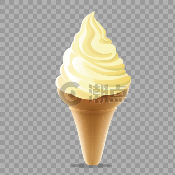 AI矢量图渐变立体卡通可爱夏日元素冰淇淋甜品甜筒图片素材免费下载