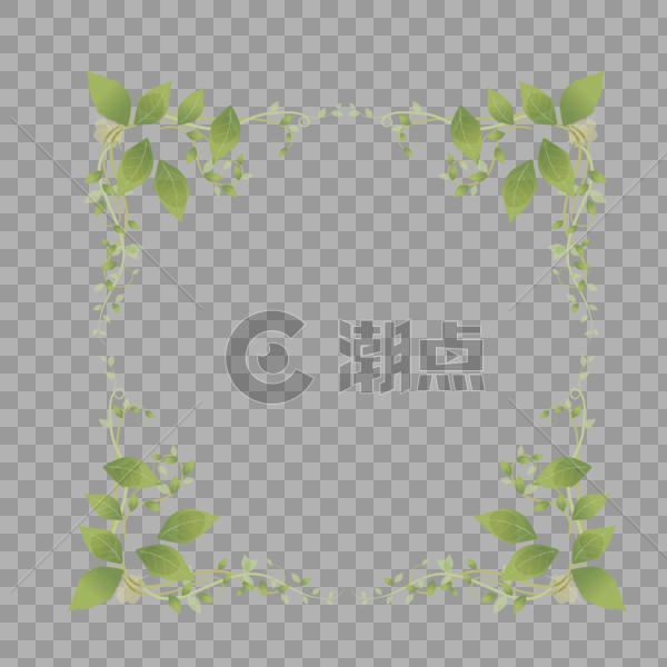 AI矢量图卡通植物花蕊植物边框图片素材免费下载