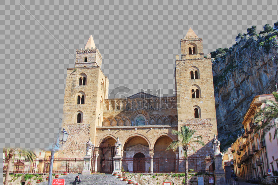 意大利西西里岛切法卢教堂图片素材免费下载