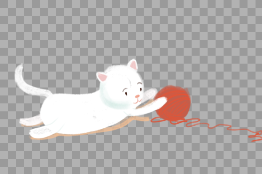 玩毛球的小猫图片素材免费下载