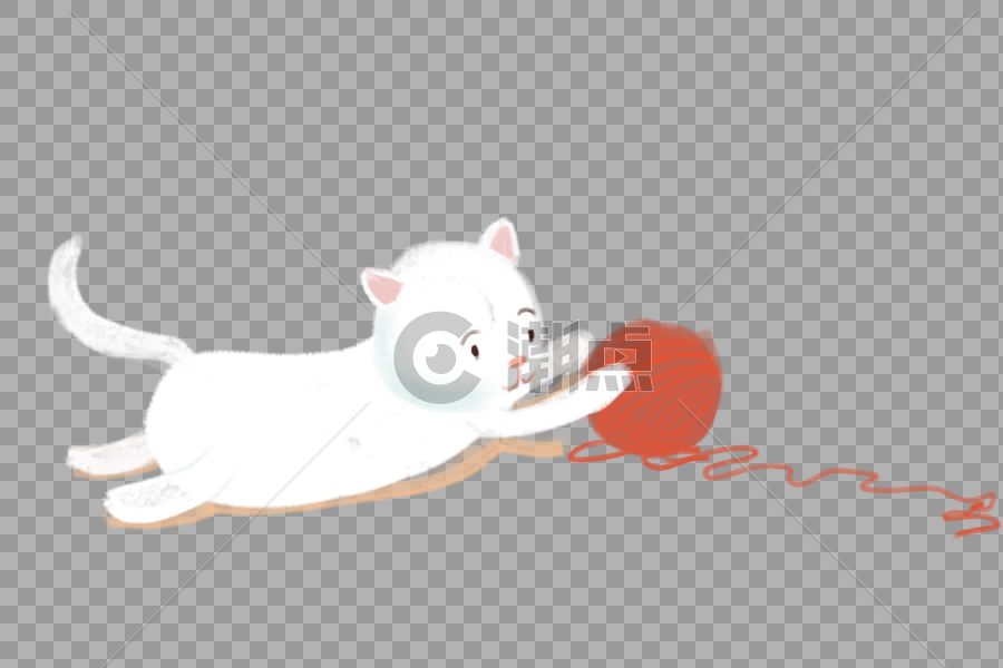 玩毛球的小猫图片素材免费下载