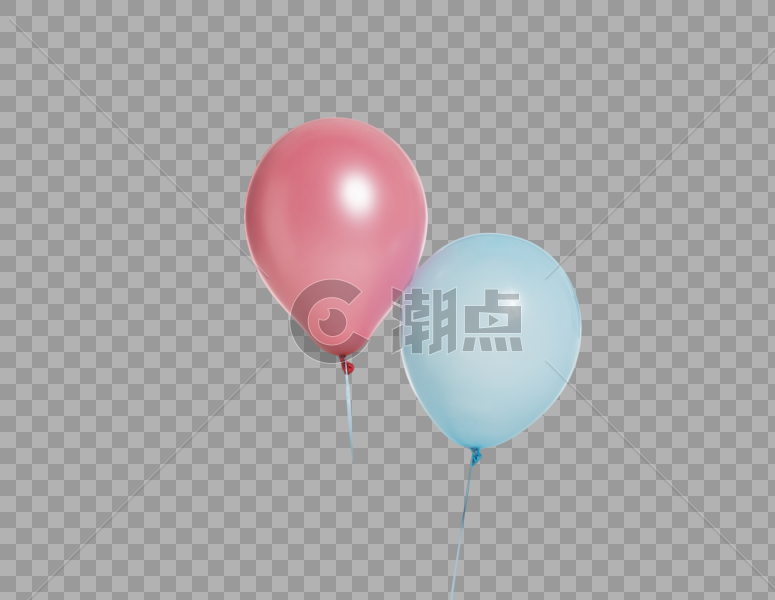 两个气球图片素材免费下载