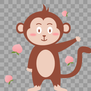 卡通矢量猴子图片素材免费下载