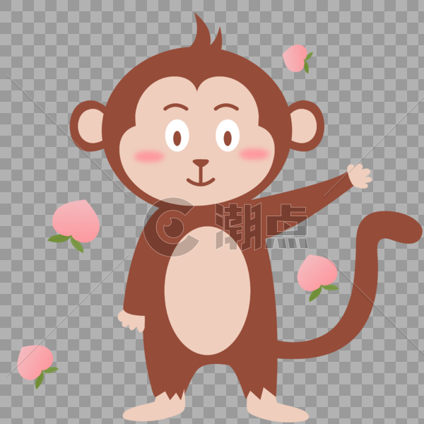 卡通矢量猴子图片素材免费下载
