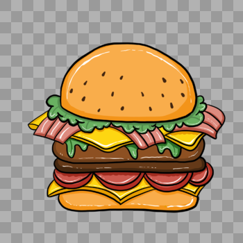 高热量食物汉堡图片素材免费下载