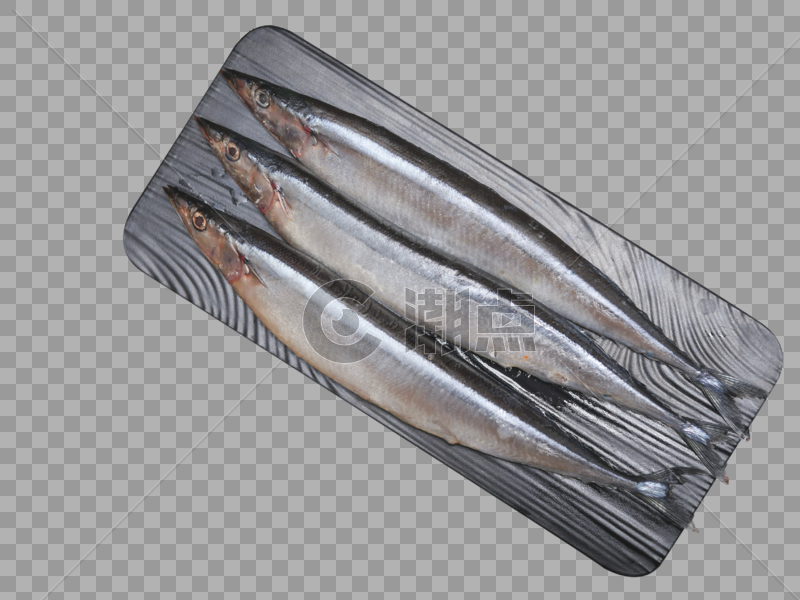 新鲜秋刀鱼图片素材免费下载