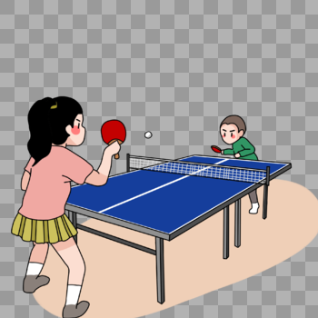 小朋友学乒乓球图片素材免费下载
