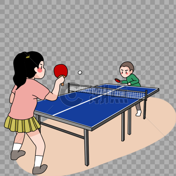 小朋友学乒乓球图片素材免费下载