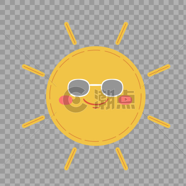夏天戴墨镜的太阳图片素材免费下载