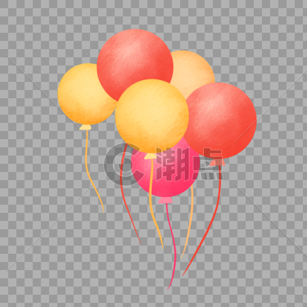 清新浪漫漂浮气球图片素材免费下载