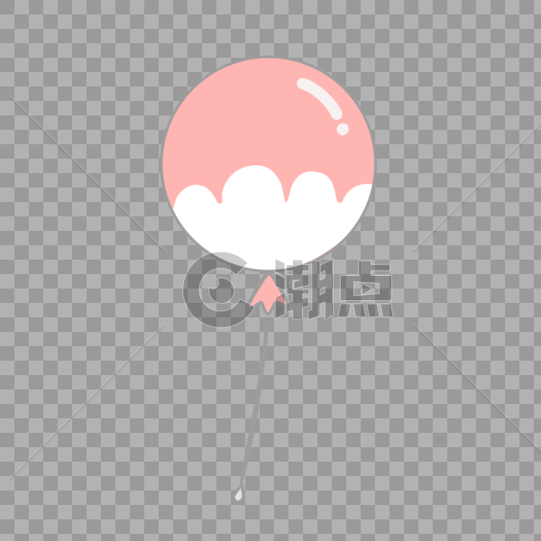 可爱卡通粉色气球图片素材免费下载