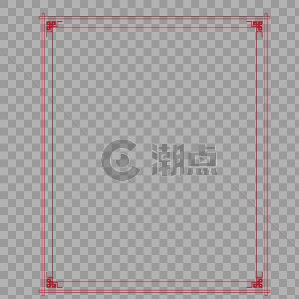 中国风简约方形传统边框图片素材免费下载