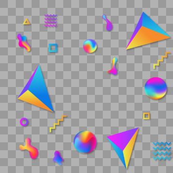 三角体立体几何图片素材免费下载