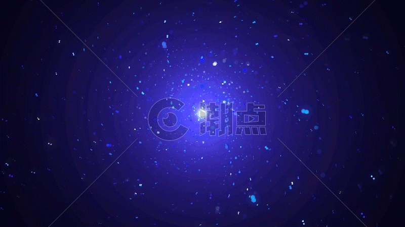 梦幻蓝色星空粒子GIF图片素材免费下载