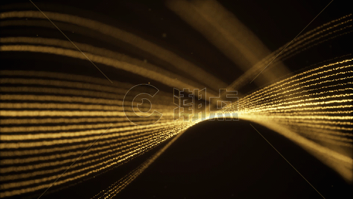 金色线条粒子GIF图片素材免费下载