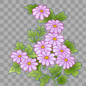 紫色的野菊花图片素材免费下载