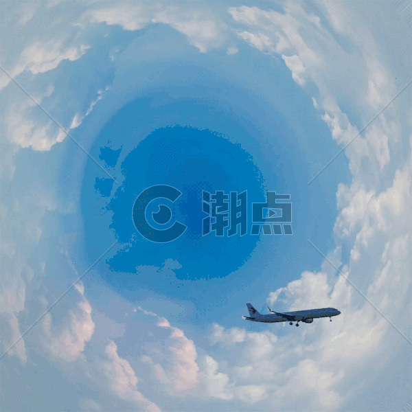 云中漫步飞机gif图片素材免费下载