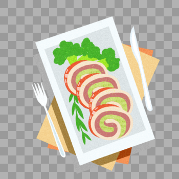 蔬菜肉卷图片素材免费下载