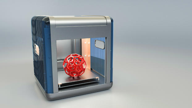 现代专业塑料3D打印机图片素材免费下载