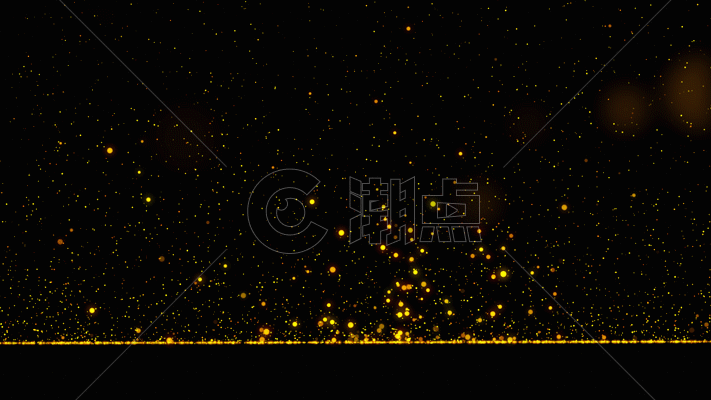 金色粒子动画上升GIF图片素材免费下载