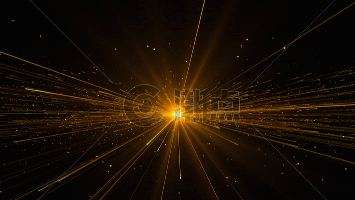 金色粒子光线动画GIF图片素材免费下载