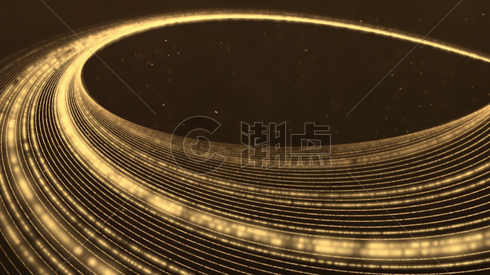 金色粒子光线旋转GIF图片素材免费下载