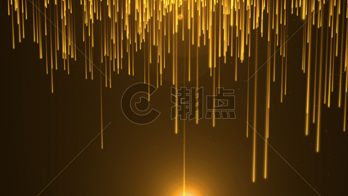 金色粒子光线雨动画GIF图片素材免费下载