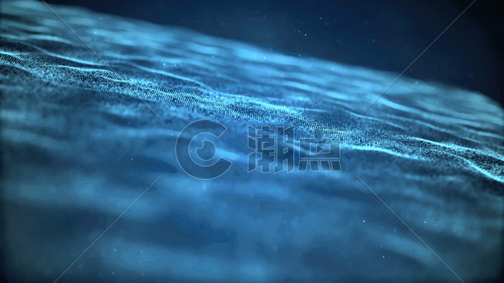 蓝色粒子波浪动画GIF图片素材免费下载