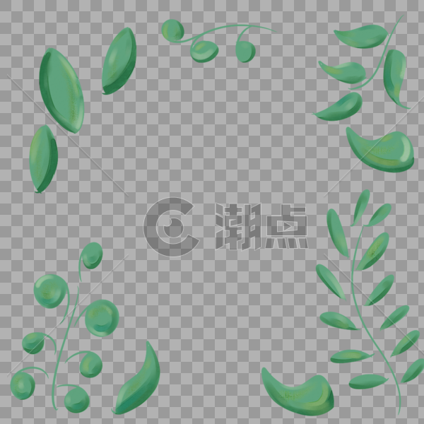 植物叶子装饰边框图片素材免费下载