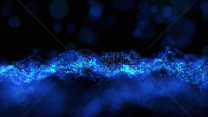 蓝色粒子动画背景GIF图片素材免费下载