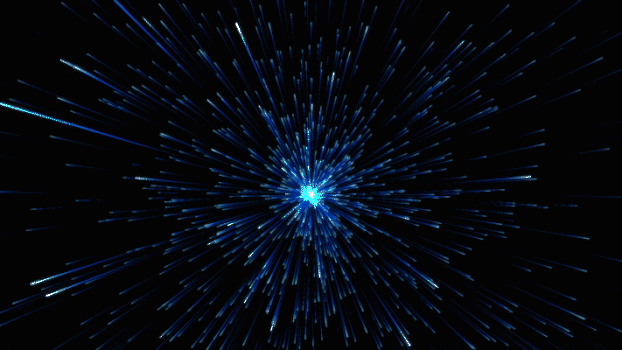 蓝色粒子球散射光线GIF图片素材免费下载