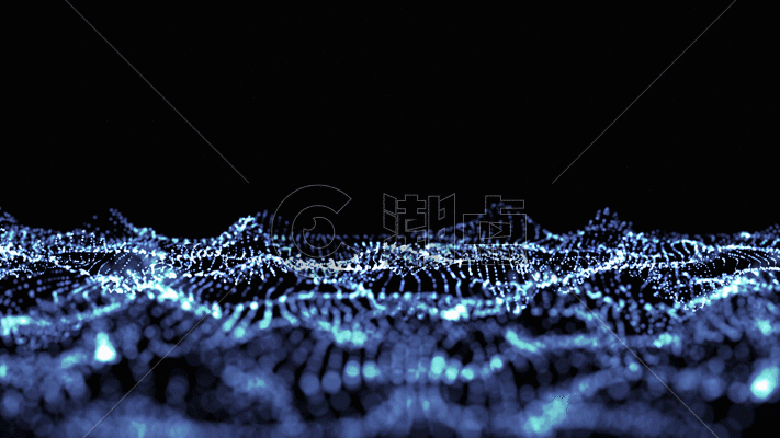 粒子波浪海平面动画GIF图片素材免费下载