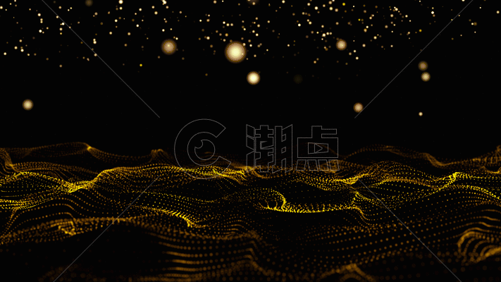 粒子波浪海平面动画GIF图片素材免费下载