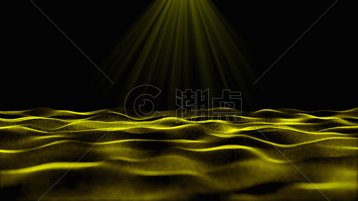 粒子光线海平面动画GIF图片素材免费下载