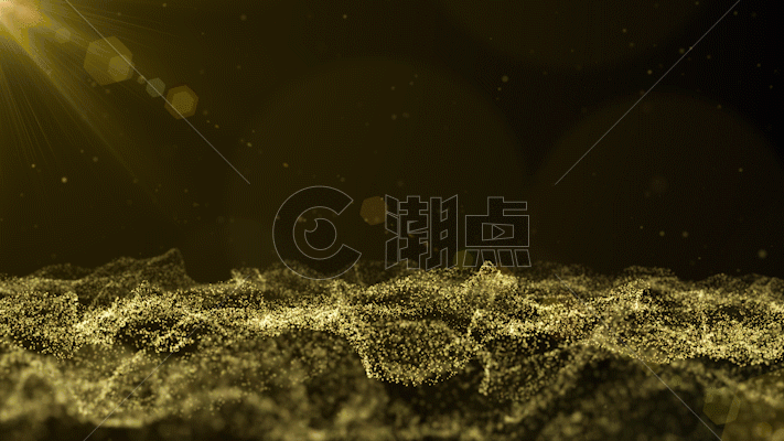 粒子光线海平面动画GIF图片素材免费下载