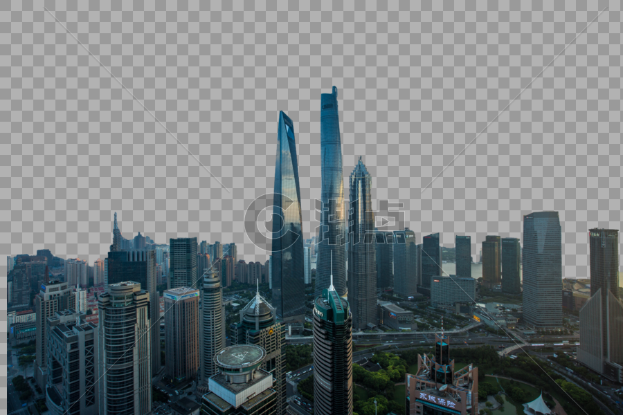 上海城市建筑日落风光图片素材免费下载