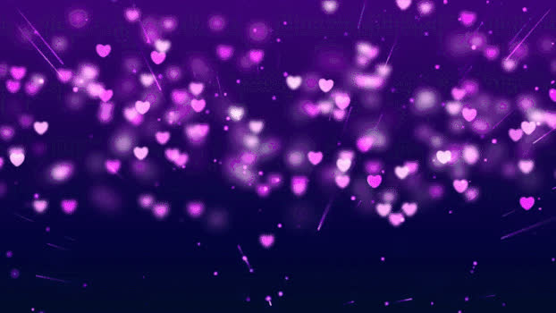 紫色桃心粒子背景GIF图片素材免费下载