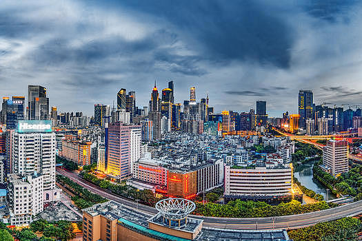 广州城市夜景风光图片素材免费下载
