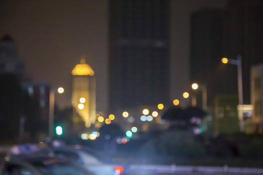 温暖模糊的夜景城市天津图片素材免费下载