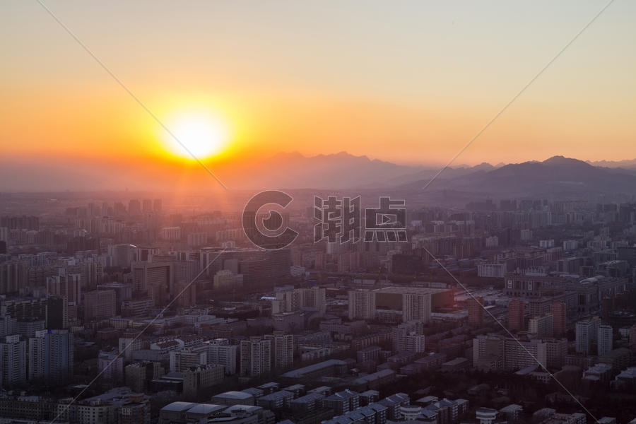日落的京城图片素材免费下载