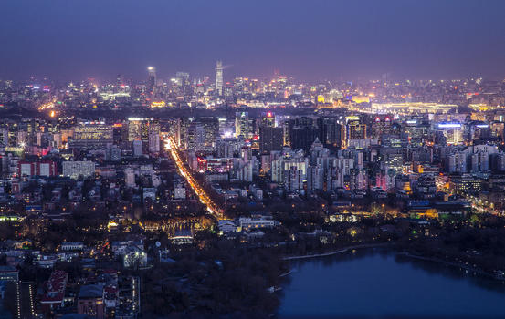 夜幕下的京城图片素材免费下载