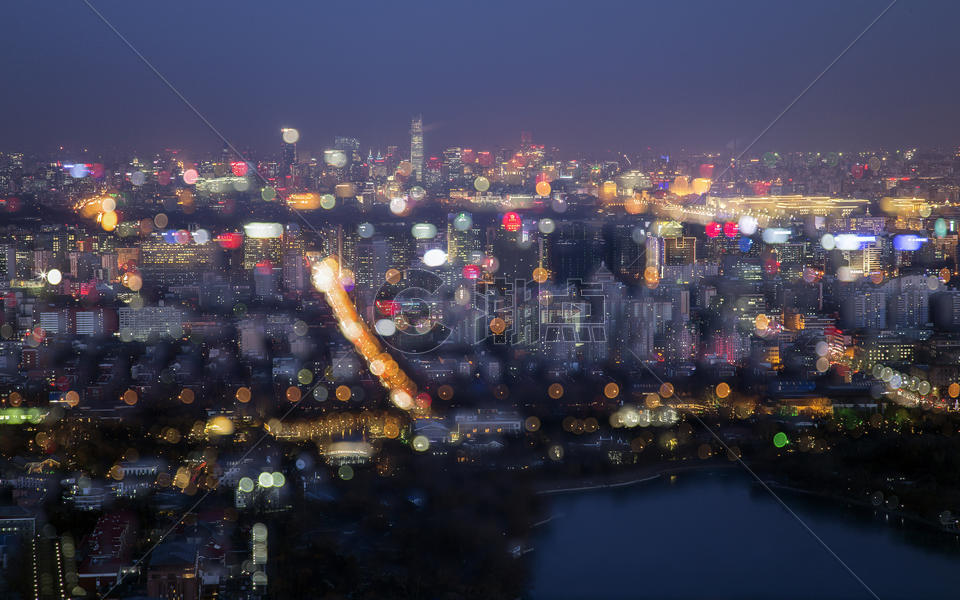 梦幻夜幕下的京城图片素材免费下载