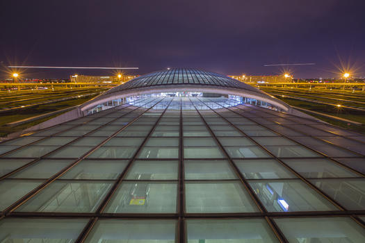 夜景的首都机场图片素材免费下载