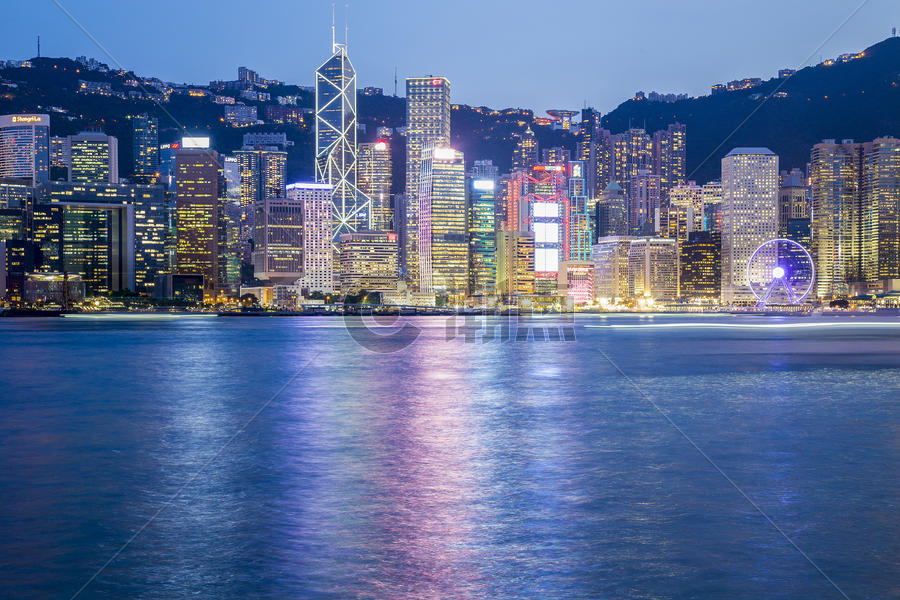 夜幕下的香港图片素材免费下载
