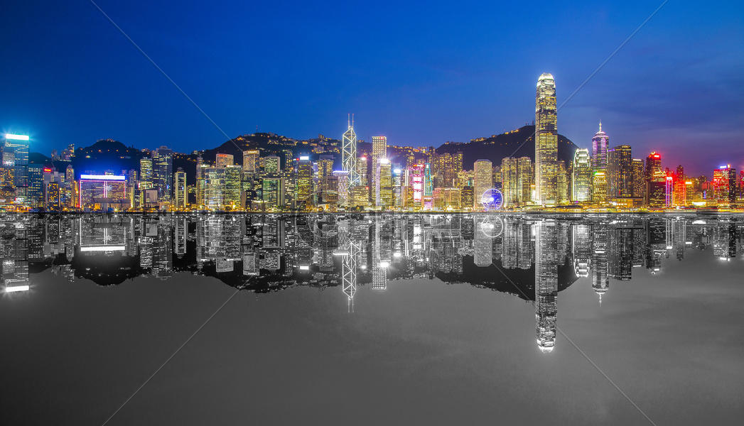 夜幕下的香港图片素材免费下载