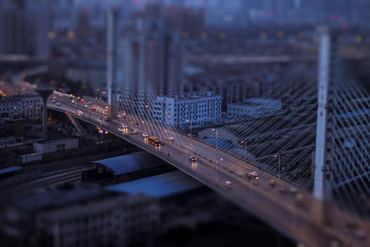 城市斜拉桥图片素材免费下载