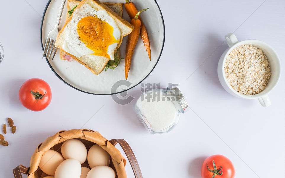 美味可口的鸡蛋三明治图片素材免费下载