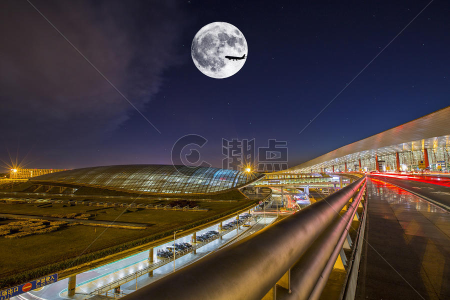 中秋·首都机场T3图片素材免费下载